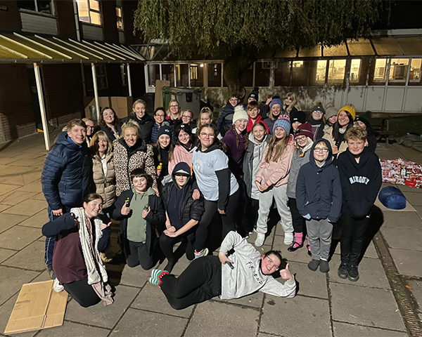 Majority of the pupils and staff get together for a group photo and play a number of games at the start of the night.