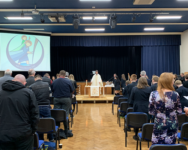 Bishop Philip of Burnley leads the new congregation in worship