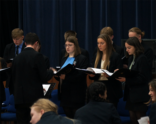 St Christopher’s choir lead the hymns throughout the service.